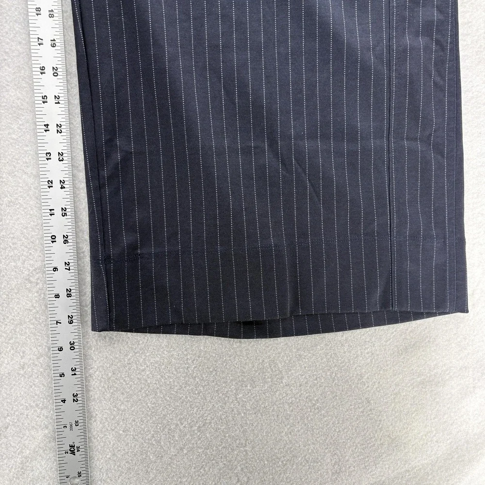 Lane Bryant Ponte Wide Leg Dress Pants Womens 22/24 Blue Pinstripe Stretch NWT